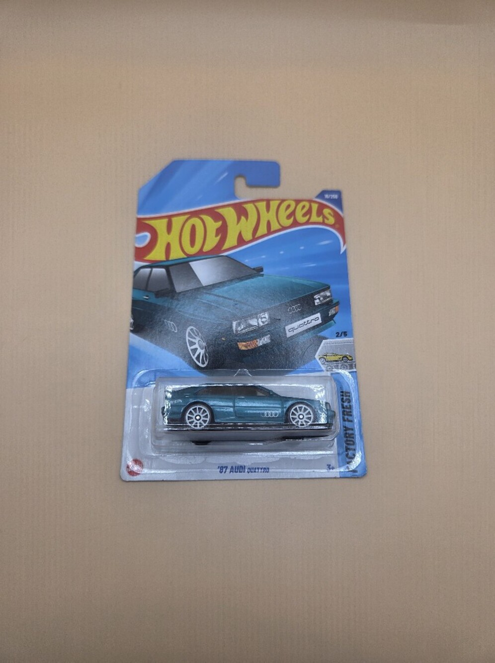 Hot Wheels '87 Audi Quattro - Factory Fresh (Teal / Aqua) #11/250, Series 2/5